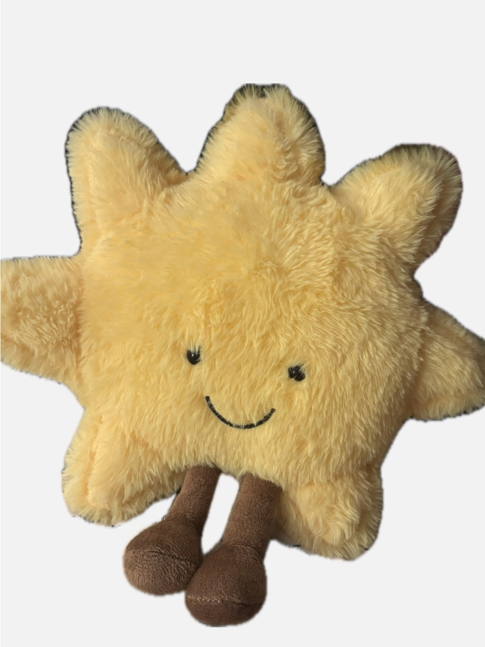 Yellow Sunshine Plush Toy - Cute Smiling